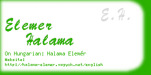 elemer halama business card